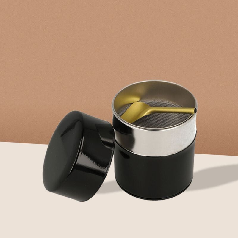 Matcha Can zwart met zeef