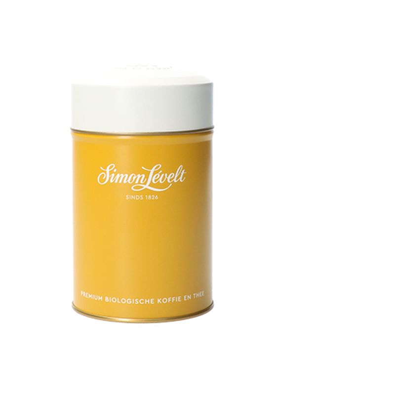 Simon Lévelt theeblik  Okergeel 100g