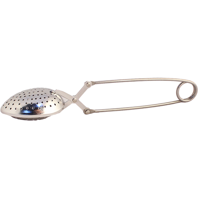 Thee-knijptang metaal ovaal  RVS