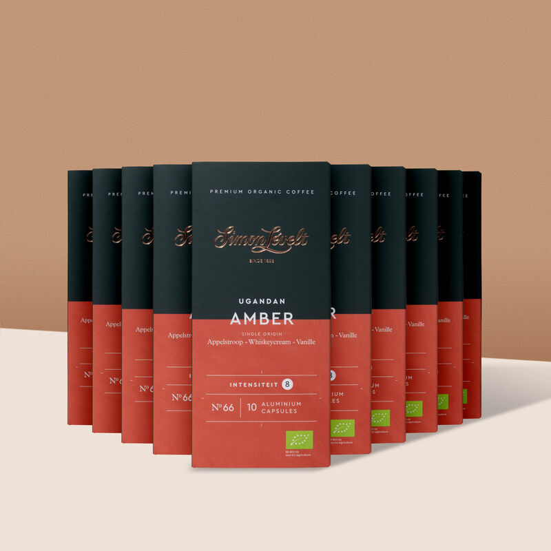 Simon L&eacute;velt Koffiecups  Ugandan Amber 10-pack