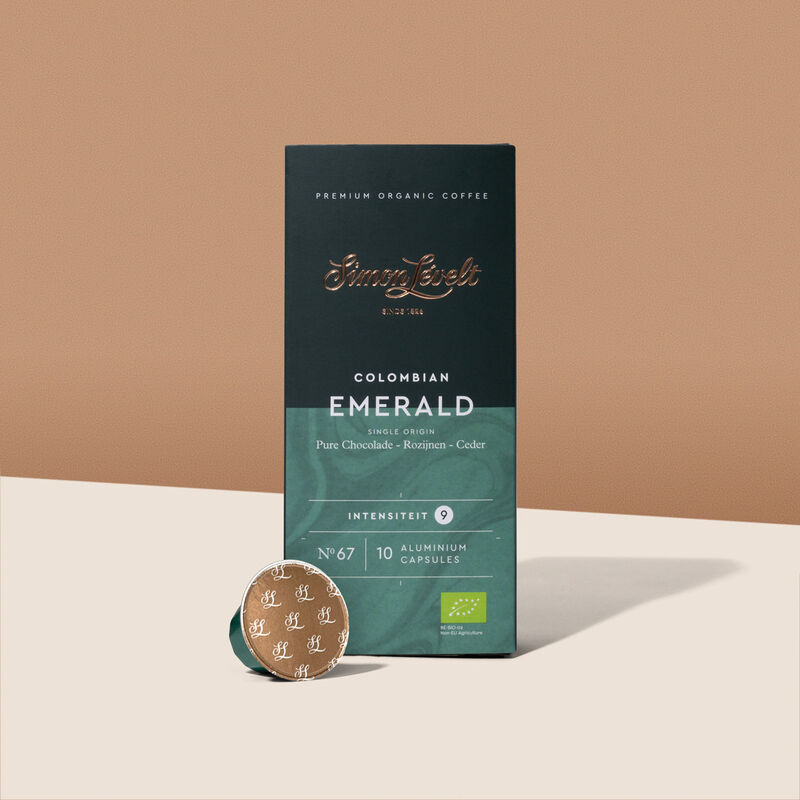 Simon L&eacute;velt Koffiecups  Colombian Emerald