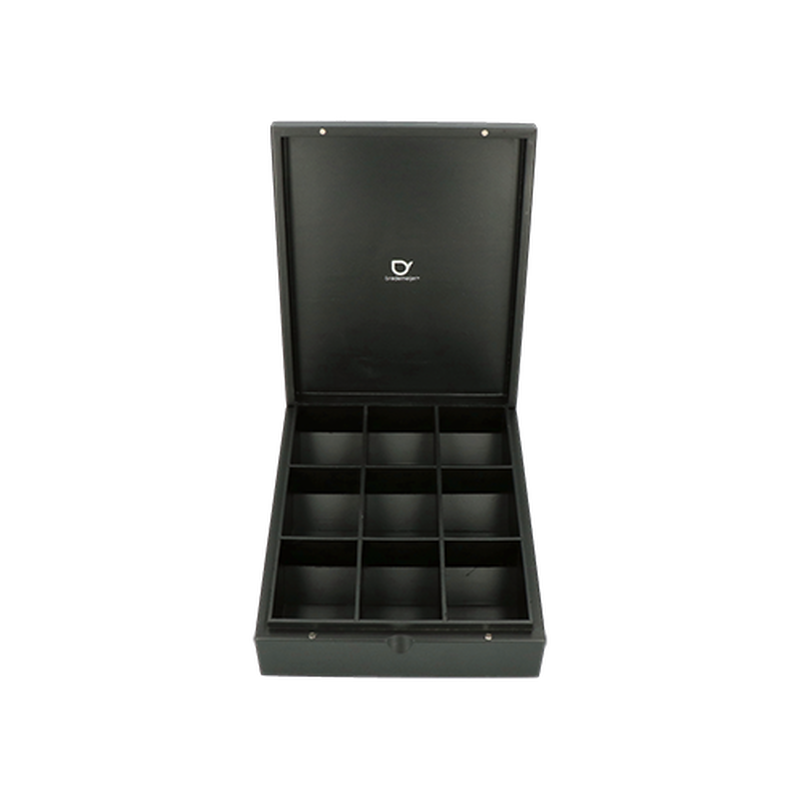 Bredemeijer Theekist Zwart 9  vaks