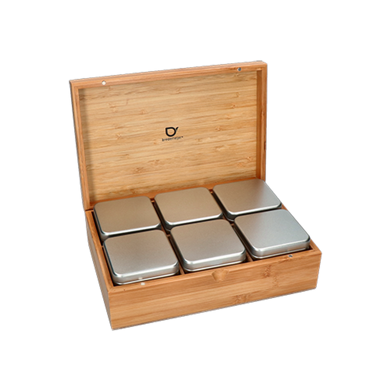 Theekist 6 vaks  Bamboe losse  thee