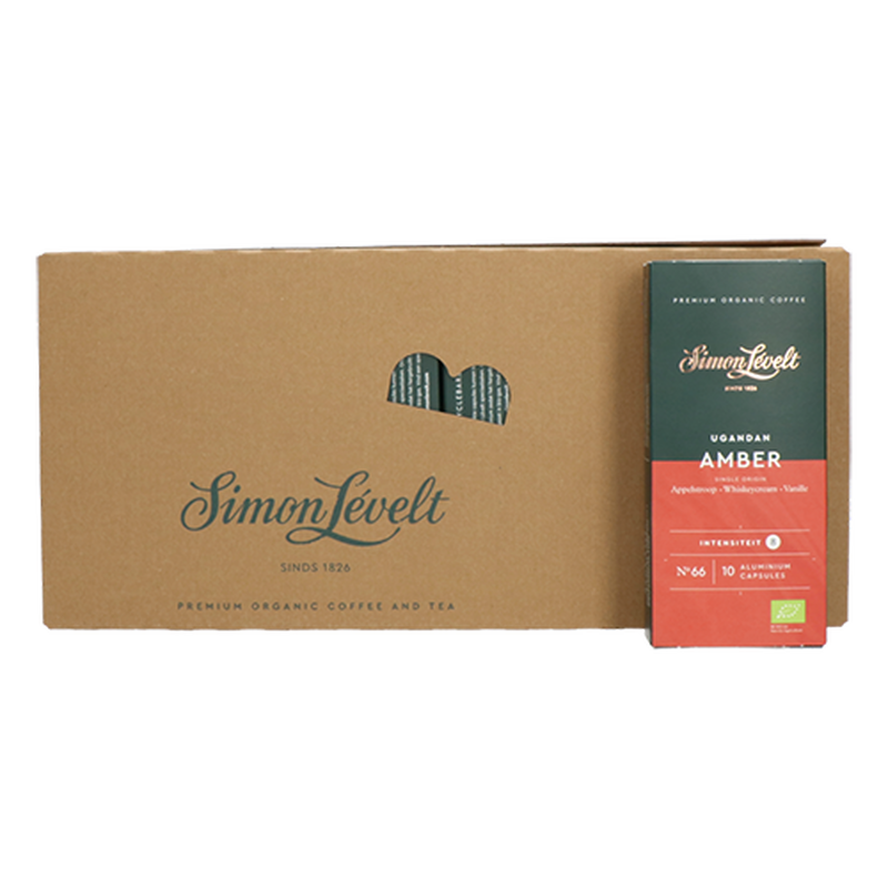 Simon L&eacute;velt Koffiecups  Ugandan Amber 10-pack